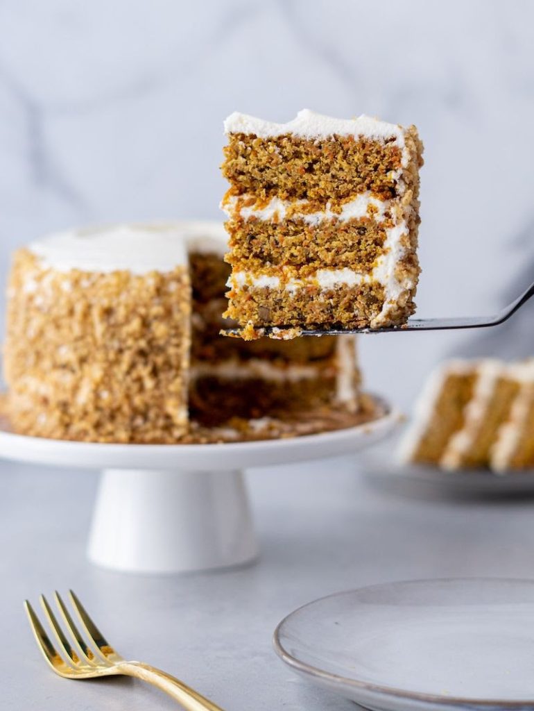A whole lot of carrots and cream cheese frosting.
