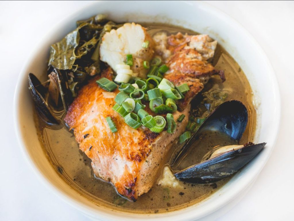 A big bowl of Southern comfort in this wonderful seafood stew.