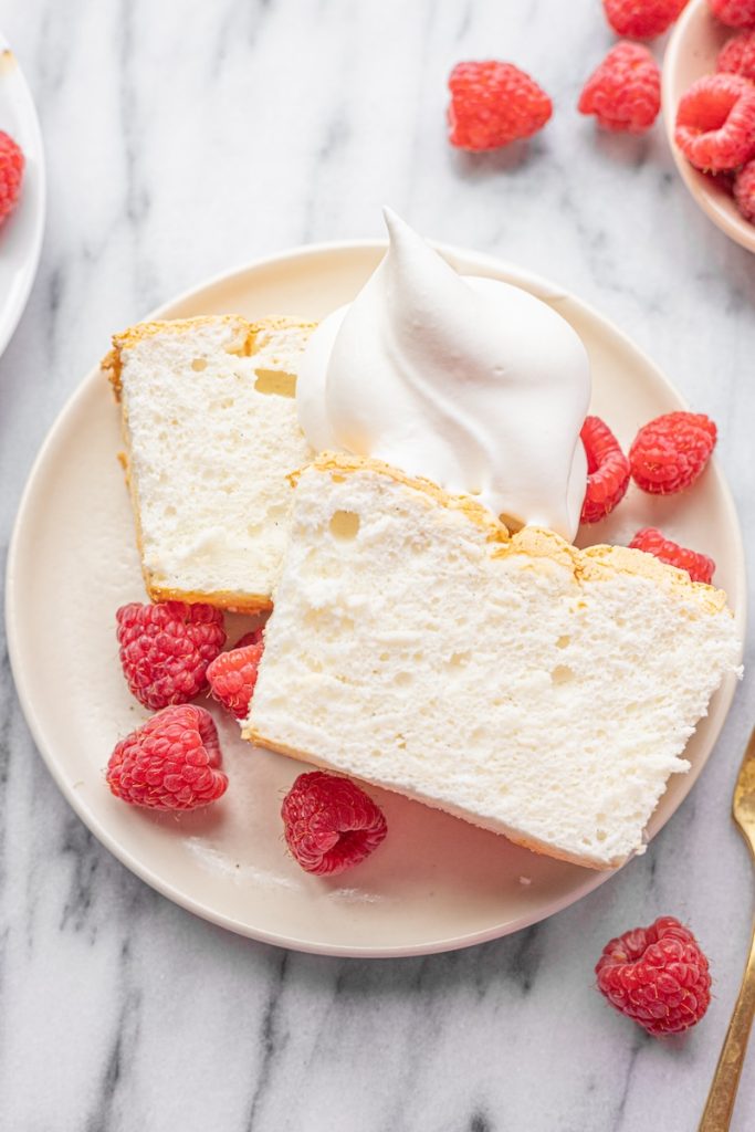 Jakes Cake With Raspberries and Whipped Creme
